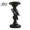 Decorative Skull Candle Stand Halloween Candlestick Holder Decoration, Gothic Raven Holder, Room Accessories Spooky Taper for Tabletop Home