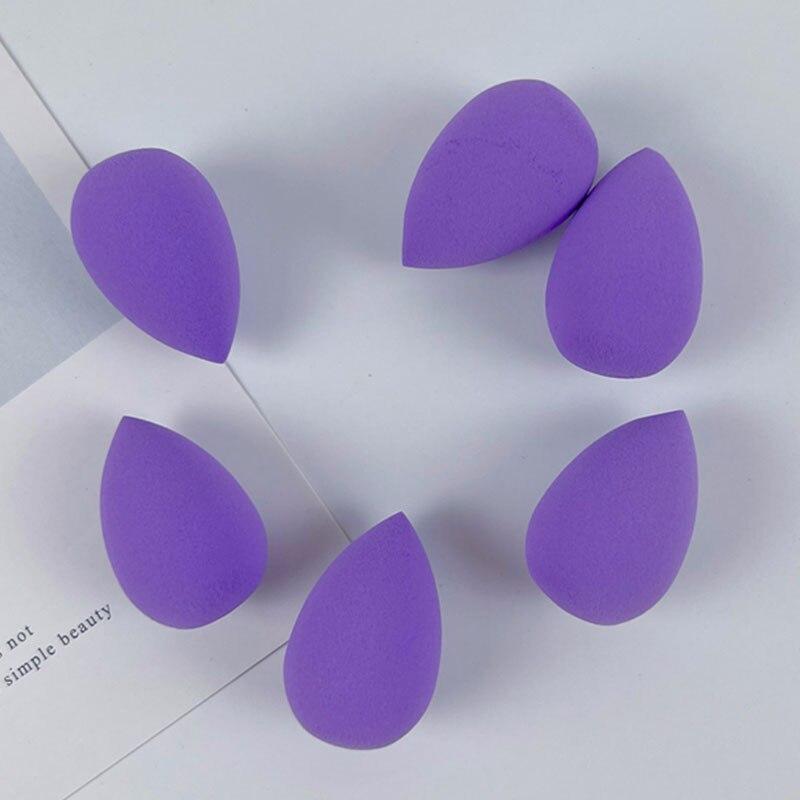 

6шт Міні Beauty Egg Макіяж Губка Пудрова Пудра для Макіяжу Консилер Рідка Основа Косметична Пудра Макіяж Аксесуари фіолетовий