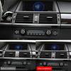 Für BMW X5 E70 X6 E71 2007-2014 Zubehör Auto Luftauslass Aufkleber Mittelkonsole AC Aufkleber Kohlefaser Zierleiste