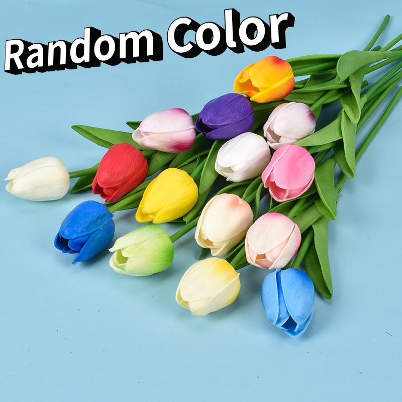 Tulpen Knstlich Wie Echt 10 Stck Wei  Real Touch PU Kunstblumen Fr  Hochzeit & Dekoration