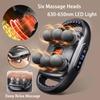 Six-Head Fascia Massager Vibrates Waist Back Shoulder Calf Body Massager Fat Burner Slim Relax Muscle Fitness USB Charging