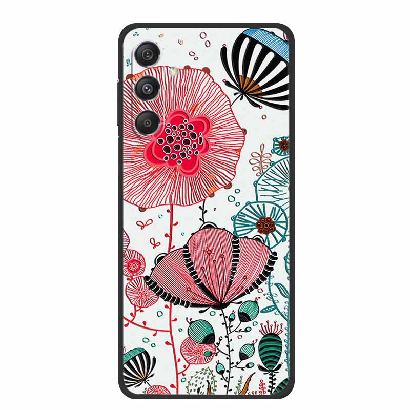 3D Emboss Case For Samsung Galaxy A16 5G Phone Case Coque Flowers Soft Silicone Back Cover For Samsung A56 A36 M16 F16 A26 Case