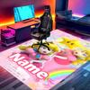 Custom Name Personalized Princess Peach Toadstool Print Carpet, Versatile Home Decor Rug, for Playroom, Apartment, Balcony, Entryway, Hallway Gift