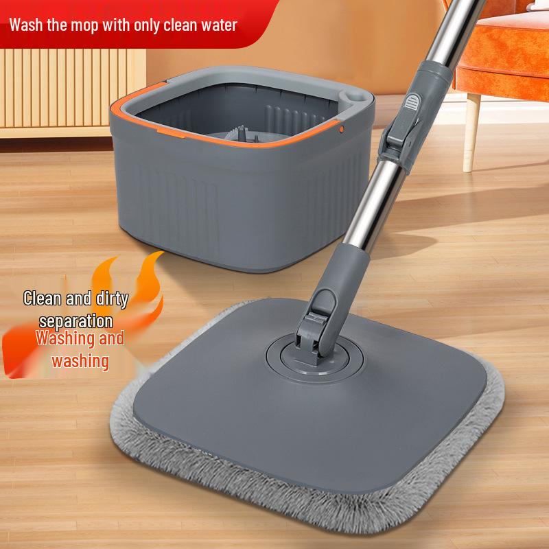 Hands-Free Rotating Mop with Clean and Dirty Water Separation, Wet/Dry Use, Perfect for Easy Cleaning