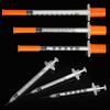 50/100pcs 0.3/0.5/1ML Disposable Plastic Veterinary Syringe Orange Cap With Needles For Pet Farm Animal Cat Dog Pig Cattle Sheep
