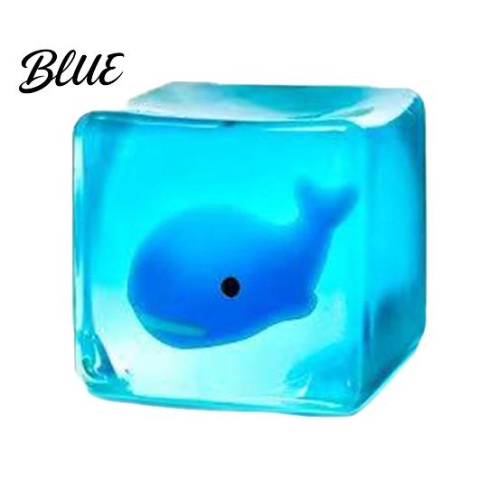Luminous Ocean Animal Stress Cube Glow-in-the-Dark Toy Relief Squeeze Anxiety Toy Sensory Clear with Sea Inside