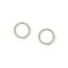 Delicate Small Circle Stud Earrings for Women Gold Color Crystal Minimalist Korean Party Summer Fashion Jewelry Accessories Gift