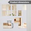 16Pcs Rectangle Mirror Wall Sticker Self-adhesive Acrylic Tiles Mosaic Decal Mural Covering For Bedroom Household DIY Decoration