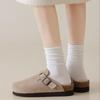 Female Spring and Autumn Trend Retro Rolling Edge in The Tube Cotton Socks