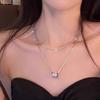 Double-layer Stacked Metal Necklace Women's Versatile New Niche Light Luxury High-end Clavicle Chain Temperament Sweater Chain Neck Chain
