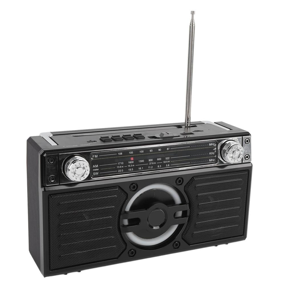 Portable Radio Speaker Multifunctional Rechargeable Multi Band FM AM SW Radio for Travel Play Time