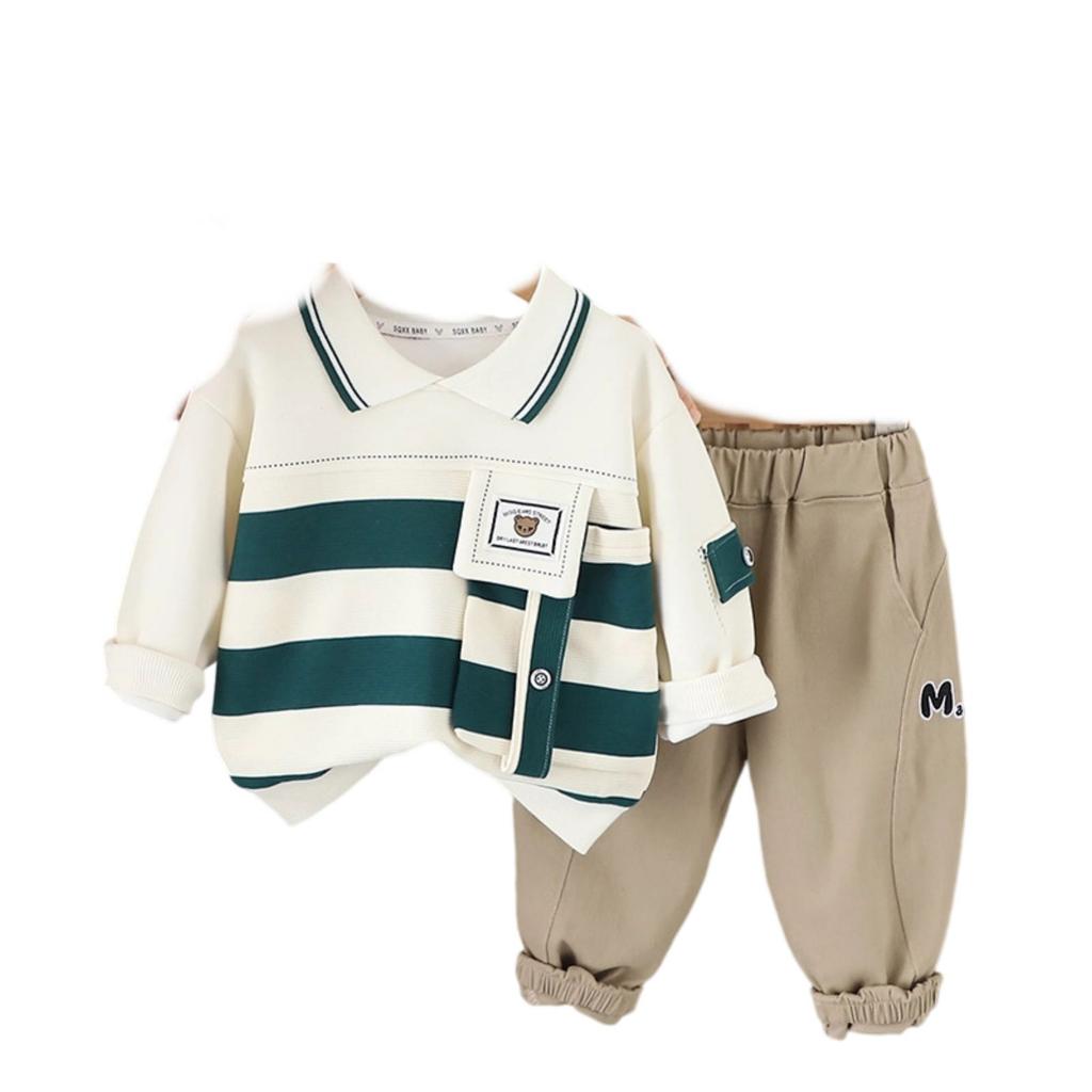 Kids Casual Long-Sleeve Set, Comfortable Daily Wear Outfits