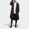 adidas Womens Light Woven Long Jacket Black Women Streetwear FM5184