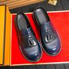 New Muller Shoes Men PU Tassel Decoration Low Heel Round Head Breathable Half Baotou Business Casual Shoes Large Size 38-46