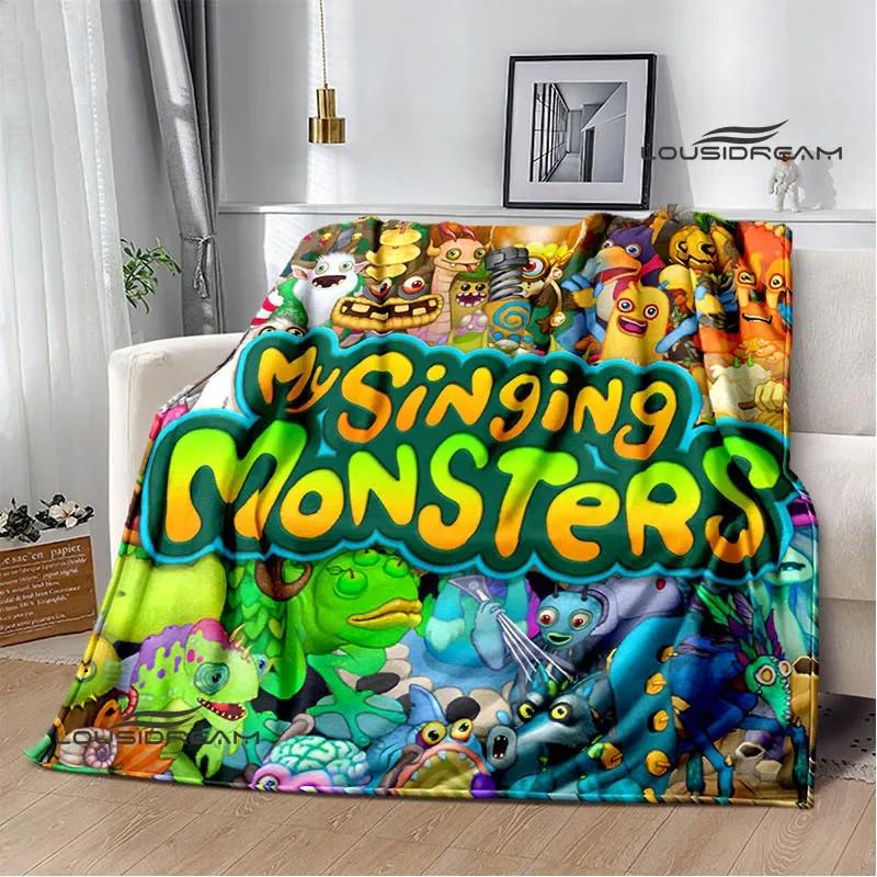 Game My Singing Monsters printed blanket Flange Warm blanket picnic blanket Soft and comfortable blanket Birthday Gift