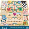 Multi-Board Game Set: Go-Moku, Checkers, Chinese Checkers, Chess, Animal Chess, Army Chess – Parent-Child Educational Toy