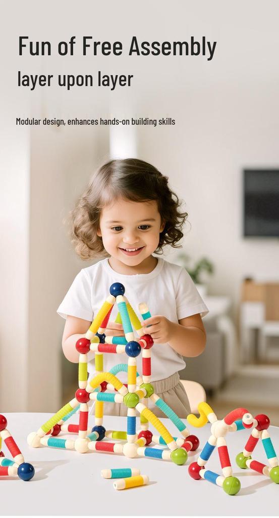 Magnetic Stick Toy: Multisensory Educational Tool for Kids' Concentration and Creativity