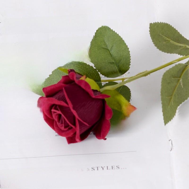 Single Velvet Strand Rose Simulation Flower Table Decor And Special Occasions