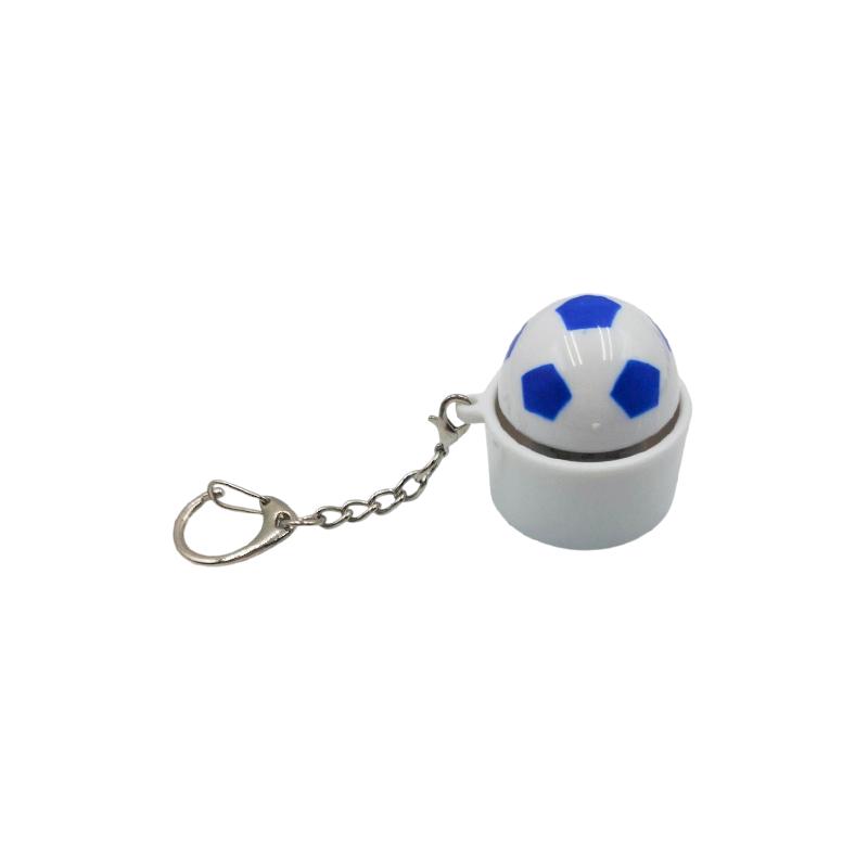 Creative 3D Print Basketball Football Fidget Keychain Push Clicker Stress Relief Toy for Corporate Promotional Gift