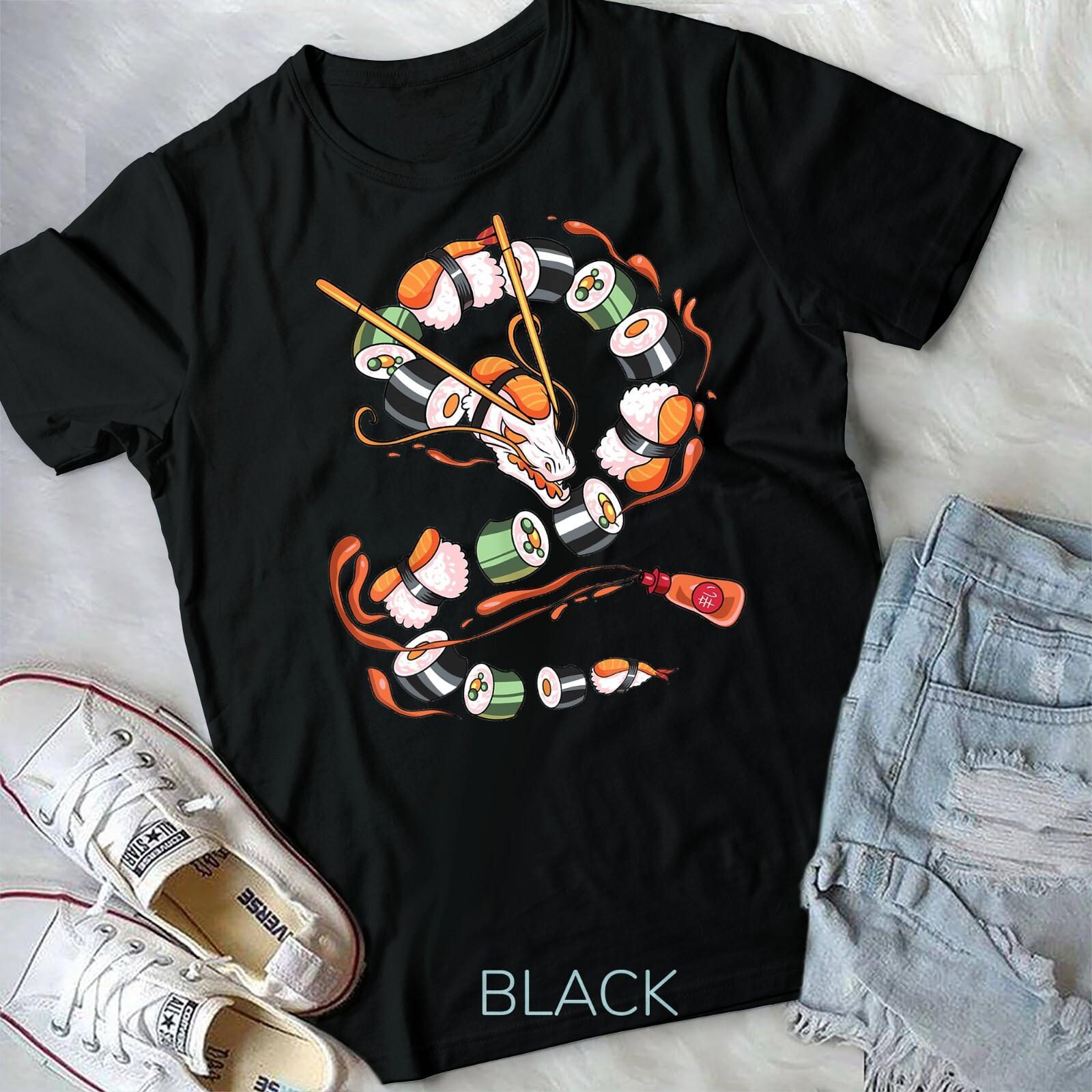 Sushi Dragon Roll Japanese Food Kawaii Dragon Anime Sushi Unisex T-shirt XXXXL
