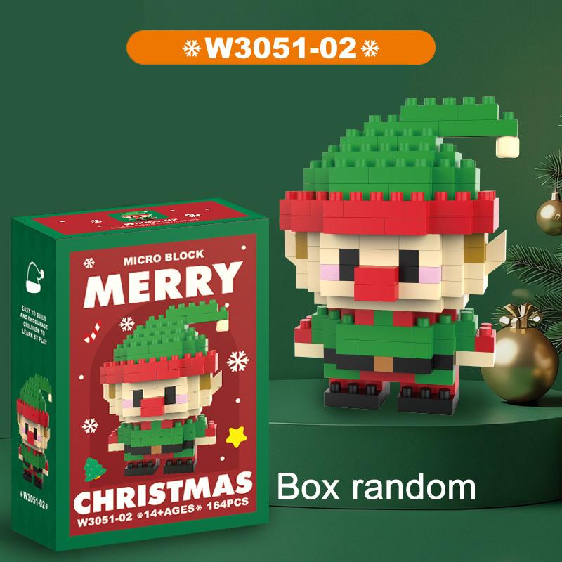 Weihnachtsgeschenke Baustein Serie Weihnachtsmann Rentier Spiel Montagebausteine Tischdekoration Spielzeug Für Kind Weihnachtsgeschenk