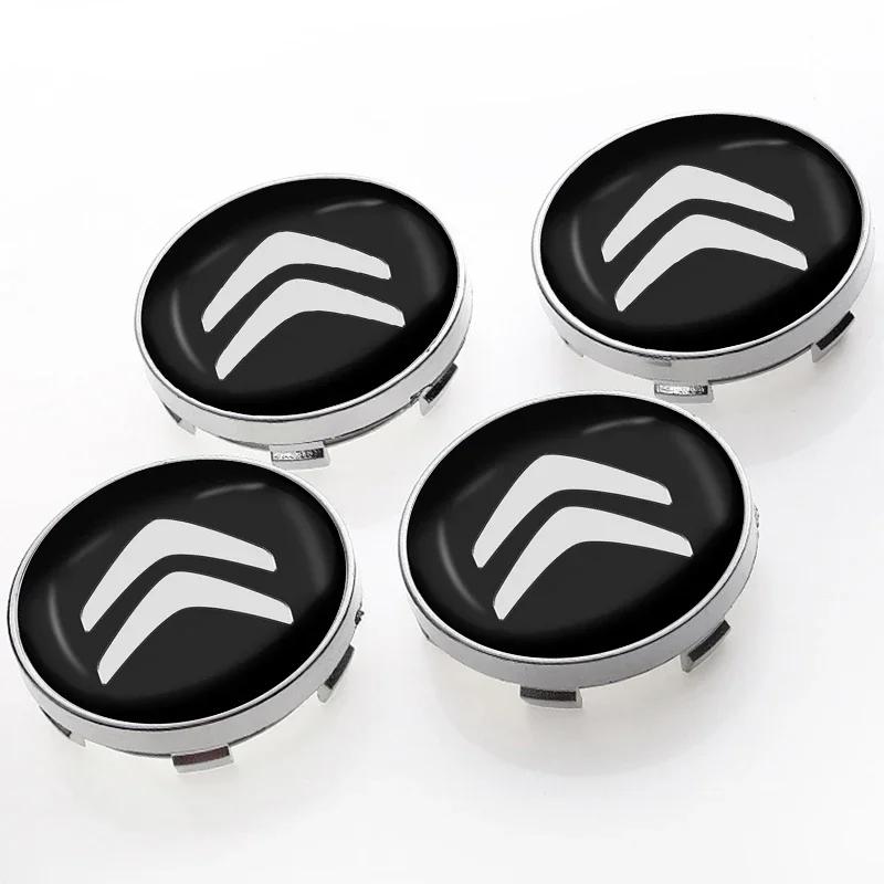 4pcs 60mm Car Wheel Center Hub Cap Rim Cover Emblem Stickers For Citroen C2 C3 C1 C4 C5 C6 DS3 DS4 Xsara Berlingo Saxo Picasso