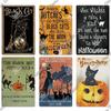 Putuo Decor Halloween Schwarze Katze Vintage Metallschild Plakette Metall Vintage Blechschild für Wohnzimmer Tür Tierhandlung Wanddekoration