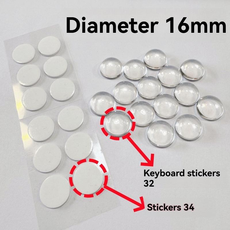 Long Nails Suitable Keyboard Stickers with Raised Pad Magnified Letter Typing Protective Cover for Glass Keyboards Accessories