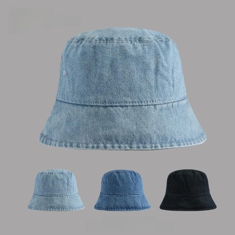 Summer Casual Denim Bucket Cap With Sunblock And Ventilation For Men And Women