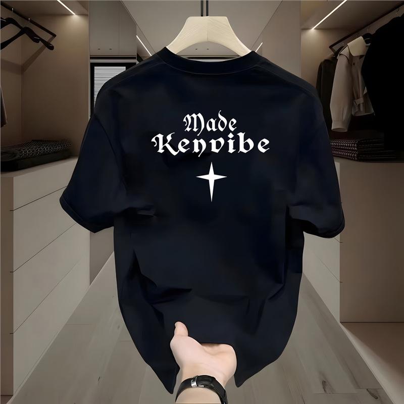 Short-Sleeved Men'S Hong Kong Style T-Shirt Heavy Trendy And Versatile Clothes Men'S Trendy Brand Loose American Retro High Street