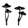 Mushroom Garden Stake Mushroom Silhouette Ornament Iron Flower Pot Decoration Outdoor Sign Outdoor Statue Stake for Park Lawn