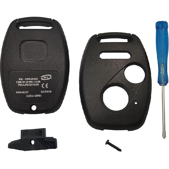 Replacement for 3+1 Buttons Keyless Entry Remote Honda Key Fob Case Fit for Honda 2008-2012 Accord 2006-2013 Civic EX 2009-2015 Pilot Fit for Honda