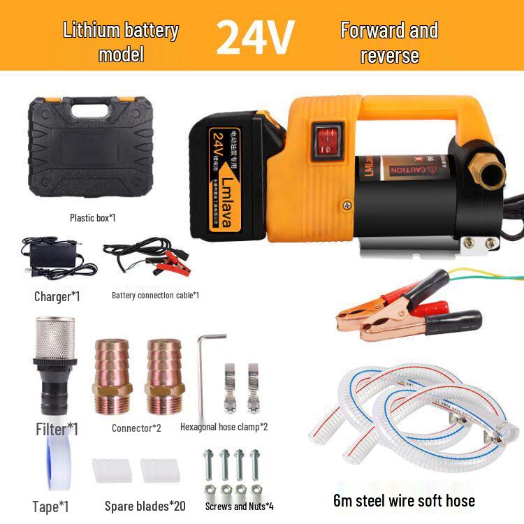 LmLaVa Self-Priming Electric Oil Pump 12V/24V/220V - Diesel & Fuel Extractor