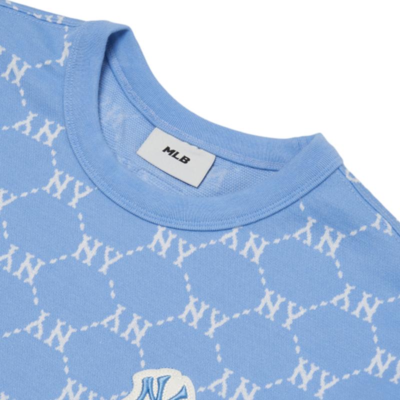 New MLB Base Logo SS22 T Shirt Unisex Blue 3ATSM3023-50BLS