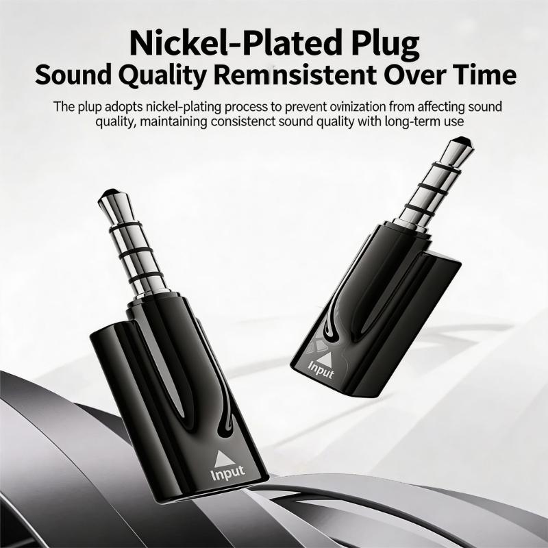 Pack of 2 Piece 3.5mm Male To Type C Female Adapter Dongle Clear Sound Transfer For Phones And Laptops