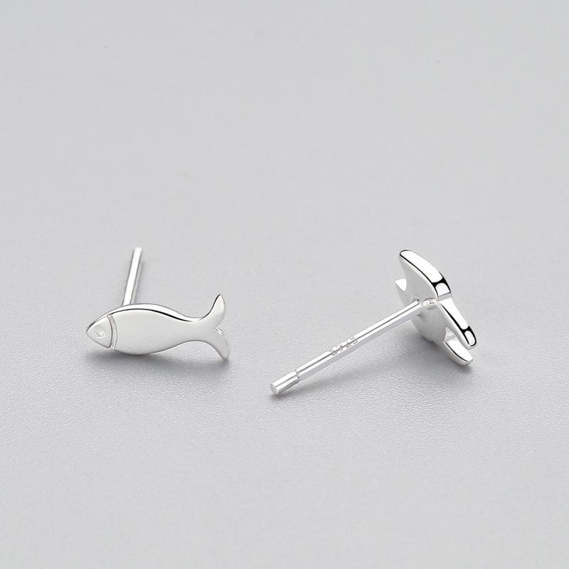 Earrings Cat Fish Asymmetry Stud Earrings For Women Fine Jewelry Gift