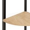 Corner Shelf with 5 Shelves Light Brown and Black 45.5 X 31.5 X 180 Cm