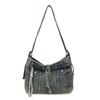 New retro trendy cool denim tote bag fashion high temperament student leisure class commuter messenger bag