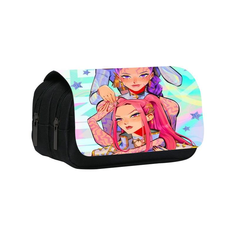 Kpop Demon Hunters Pattern Pencil Organizer With Durable Polyester Material For Students