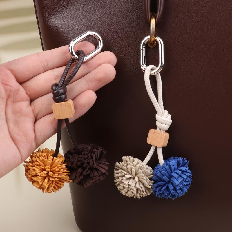 Blumen Quaste Kugel Taschenanhänger Schlüsselanhänger Lederanhänger Luxus Einfach All-Matching Taschen Dekoration Zubehör