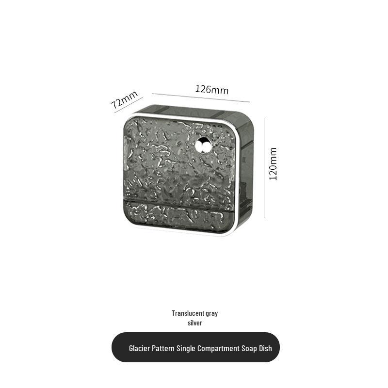Wall-Mount Luxury Soap Dish with Lid & Drainage for Bathroom