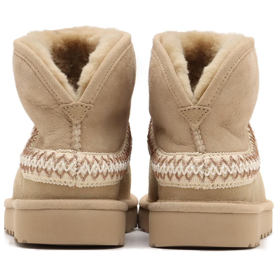 UGG Classic Mini Sheepskin Lightweight Slip-On Short Snow Boots Women Boots Brown 1158262-MDSD