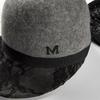 High Quality Vintage Formal Hats Wool Elegant Bow Tie Black Lace Fedora Hat