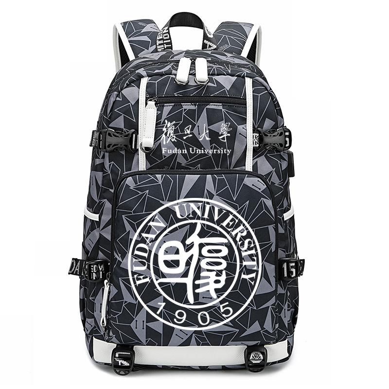 Famous school badge, college commemorative schoolbag, college style leisure backpack