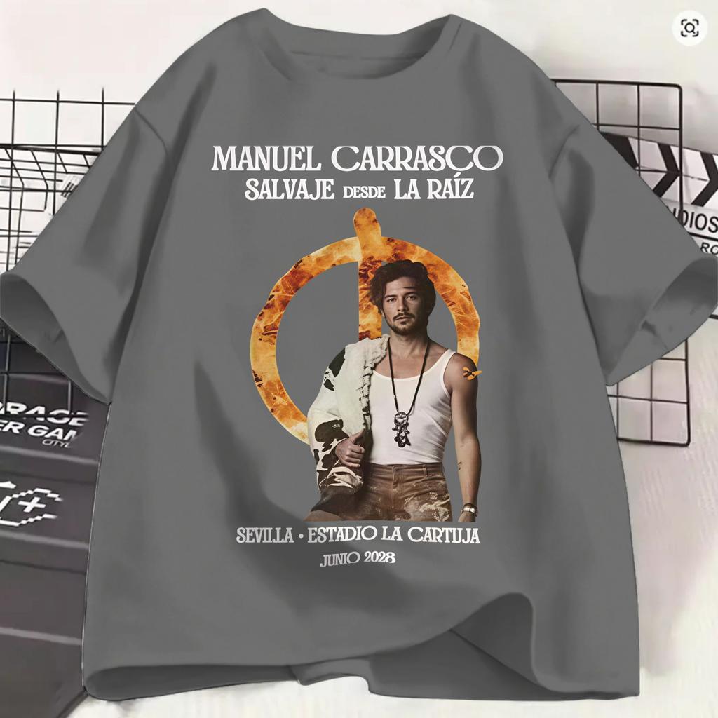 Unisexuel Carrasco Cotton T Shirt For Unisex Beach 2026 Salvaje Tour Awesome T Shirts O Neck Fashion Tees Plus Size Loose Clothing