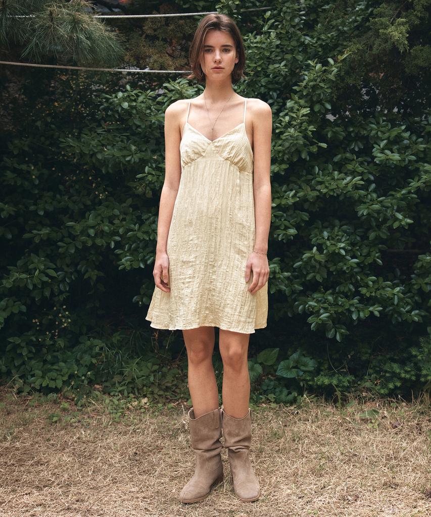 Banwonateullie A3606 Crinkle Slip Dress_Light Beige