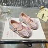 Children's Princess Shoes Spring Children's Small High-heeled Single Shoes Baby Performance Crystal Shoes Shiny Soft-soled Shoes
