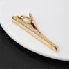 Gentlemen Engraved Alloy Tie Clip Wedding Party Jewelry Brass Gold Tie Bar Clip