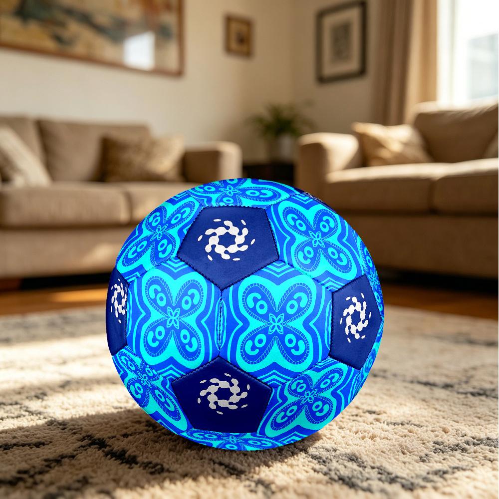 1PC Blue Butterfly Abstract Liquid Shapes Soccer Ball Size 5 Football Machine Sewn Indoor/Outdoor Universal Football n41