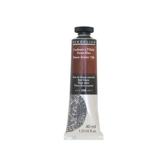 Oil Colors - Sennelier - Raw Sienna - 40ml - Brown - Paint for Adults
